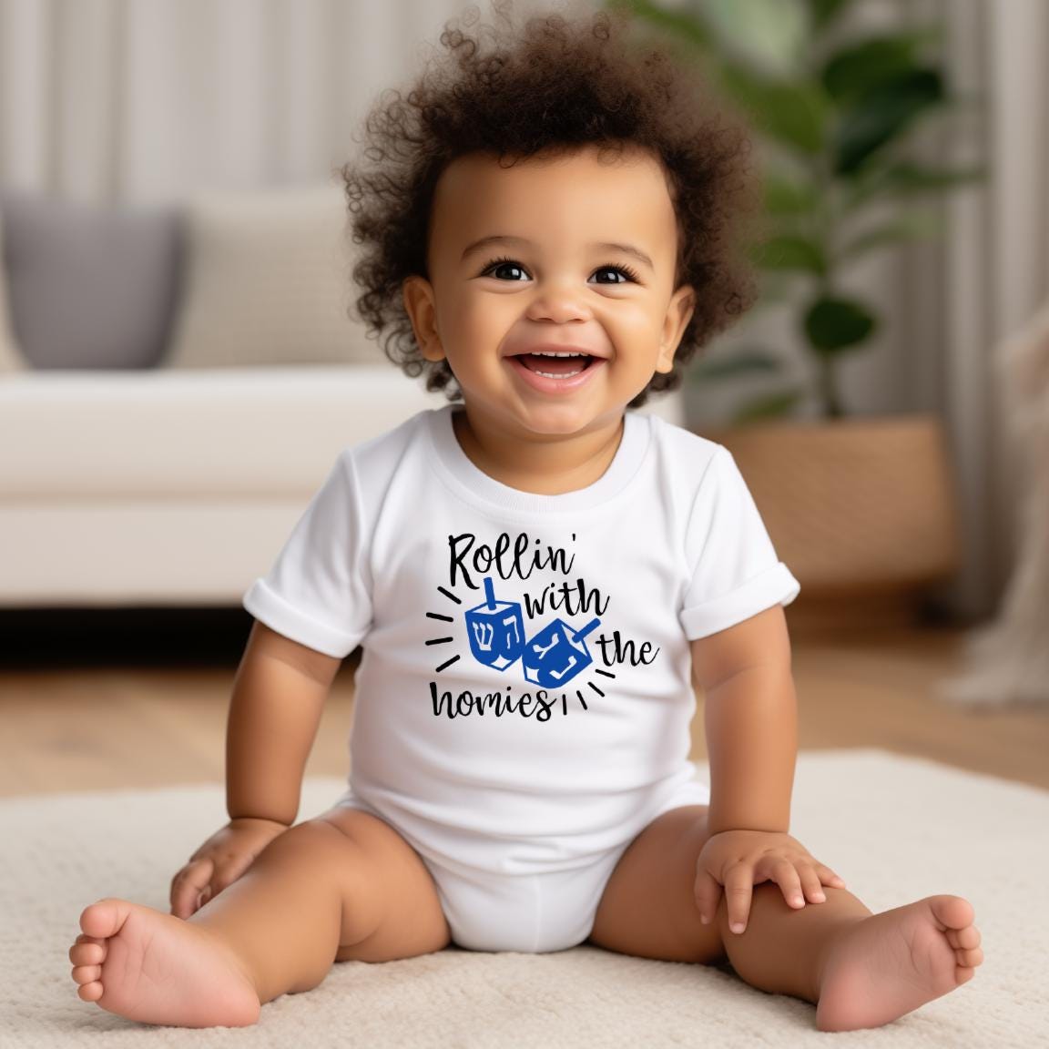 Rollin' with the Homies Chanukah Baby Bodysuit or Toddler Tee Kids' Clothes La Vie Bien Rollin' with the Homies Chanukah Baby Bodysuit or Toddler Tee