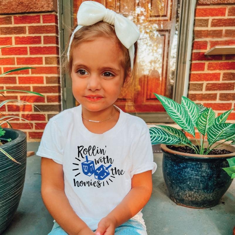 Rollin' with the Homies Chanukah Baby Bodysuit or Toddler Tee Kids' Clothes La Vie Bien Rollin' with the Homies Chanukah Baby Bodysuit or Toddler Tee