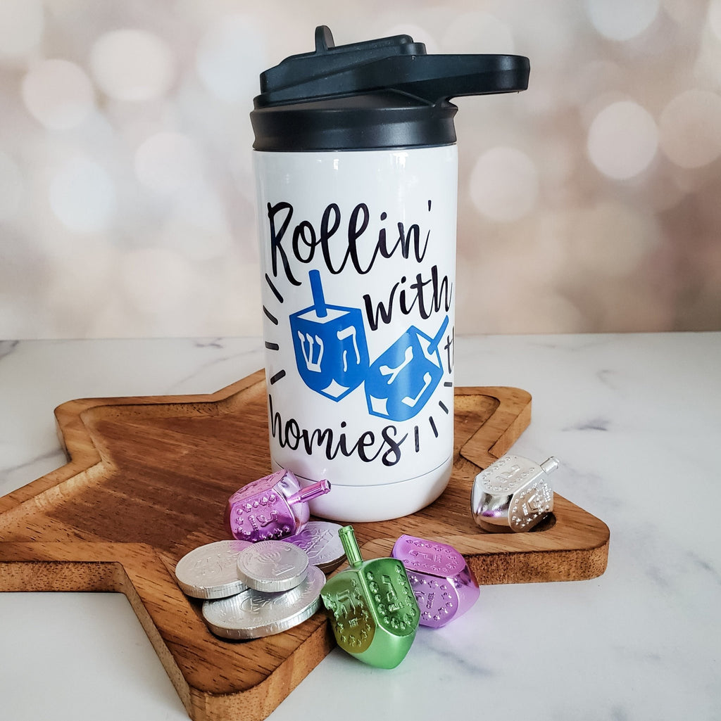 Rollin' with the Homies Chanukah Sippy Cup Drinkware La Vie Bien Rollin' with the Homies Chanukah Sippy Cup
