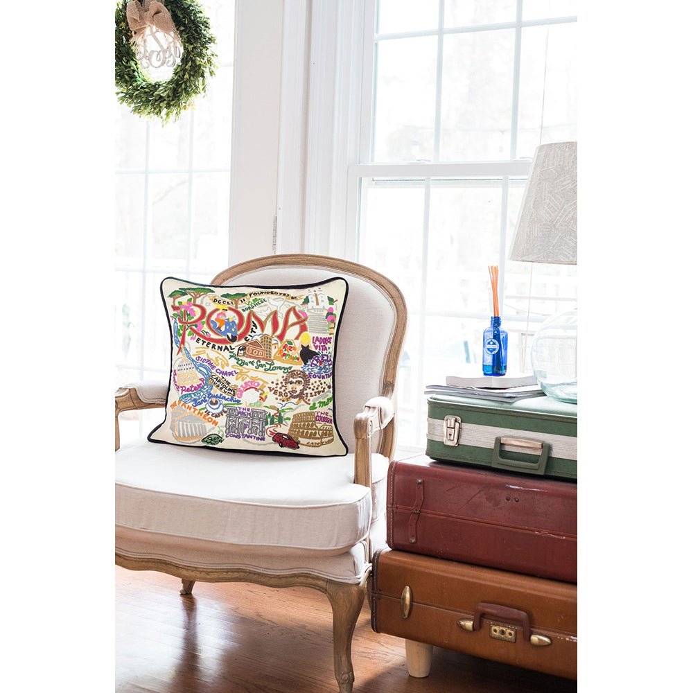 Roma Hand - Embroidered Pillow Pillows La Vie Bien Roma Hand - Embroidered Pillow