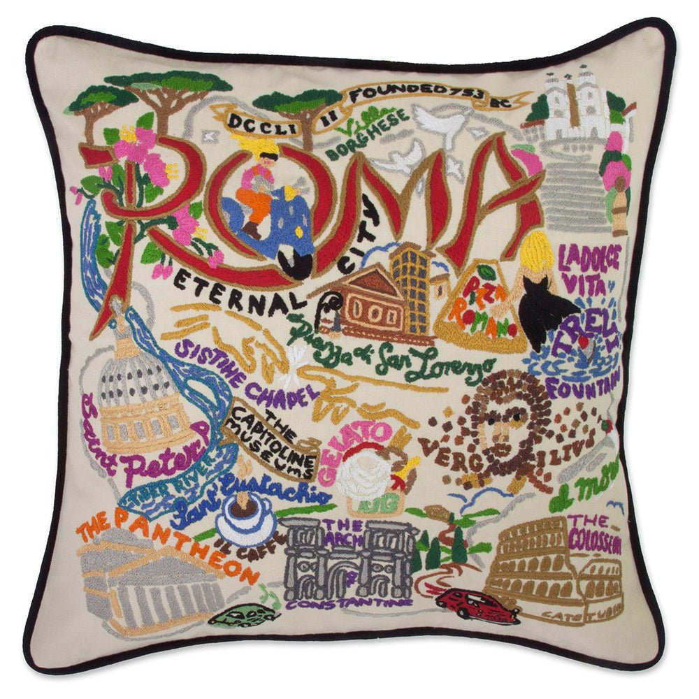 Roma Hand - Embroidered Pillow Pillows La Vie Bien Roma Hand - Embroidered Pillow