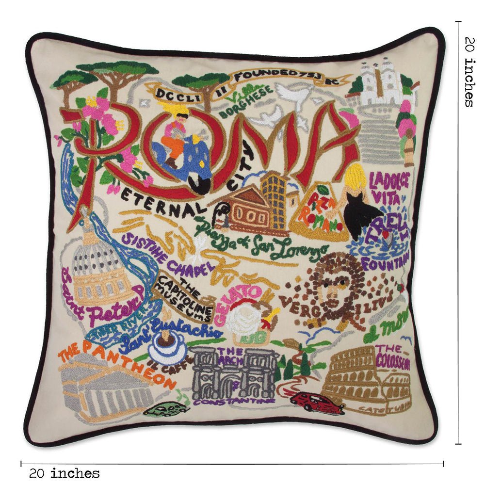 Roma Hand - Embroidered Pillow Pillows La Vie Bien Roma Hand - Embroidered Pillow
