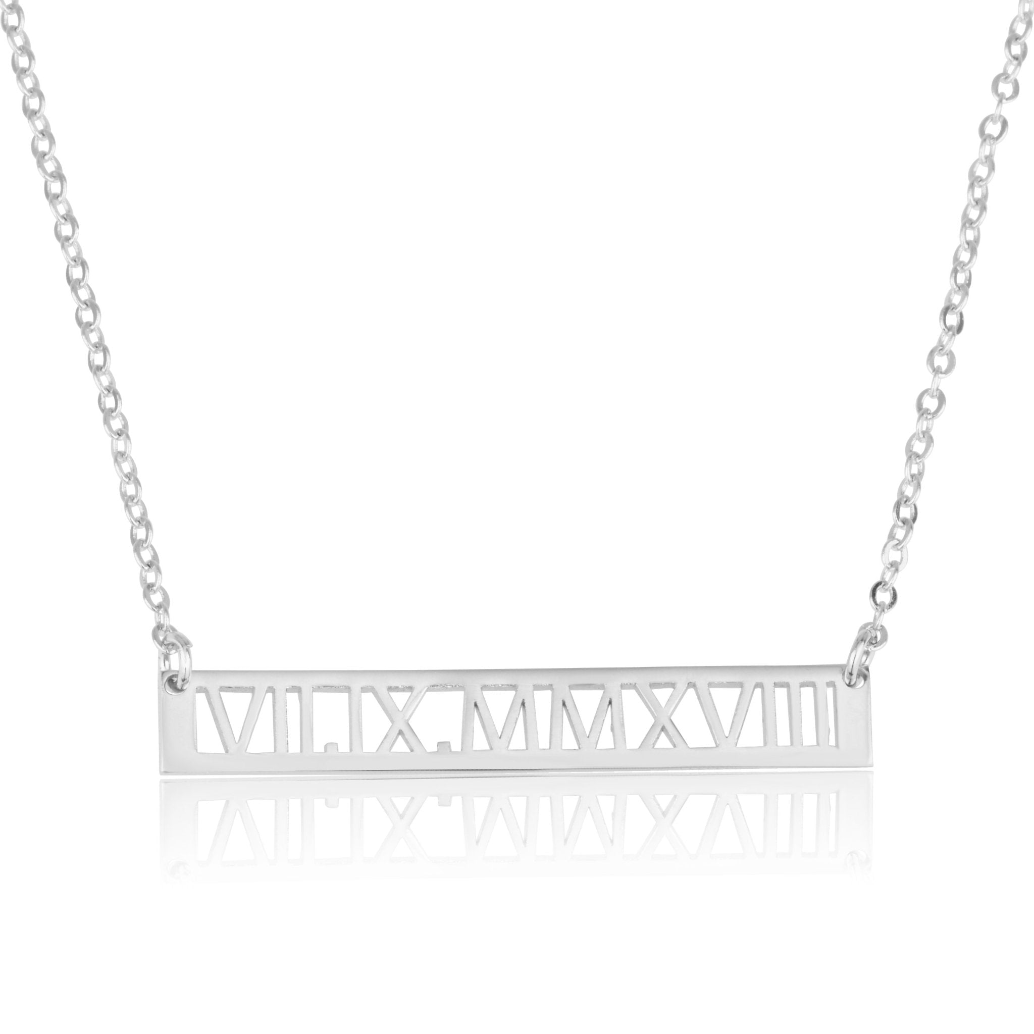 Roman Numeral Bar Necklace La Vie Bien Roman Numeral Bar Necklace