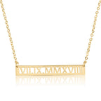 Roman Numeral Bar Necklace La Vie Bien Roman Numeral Bar Necklace