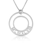 Roman Numeral Birth Year Circle Necklace La Vie Bien Roman Numeral Birth Year Circle Necklace