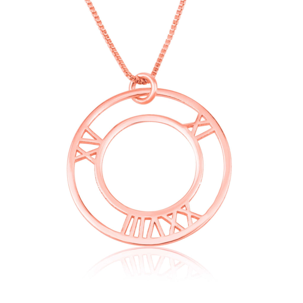 Roman Numeral Circle Necklace