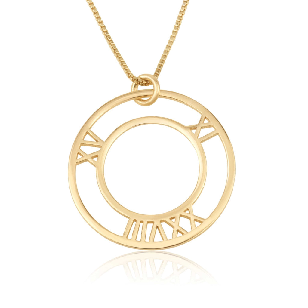 Roman Numeral Circle Necklace La Vie Bien Roman Numeral Circle Necklace