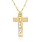 Roman Numeral Cross Necklace La Vie Bien Roman Numeral Cross Necklace