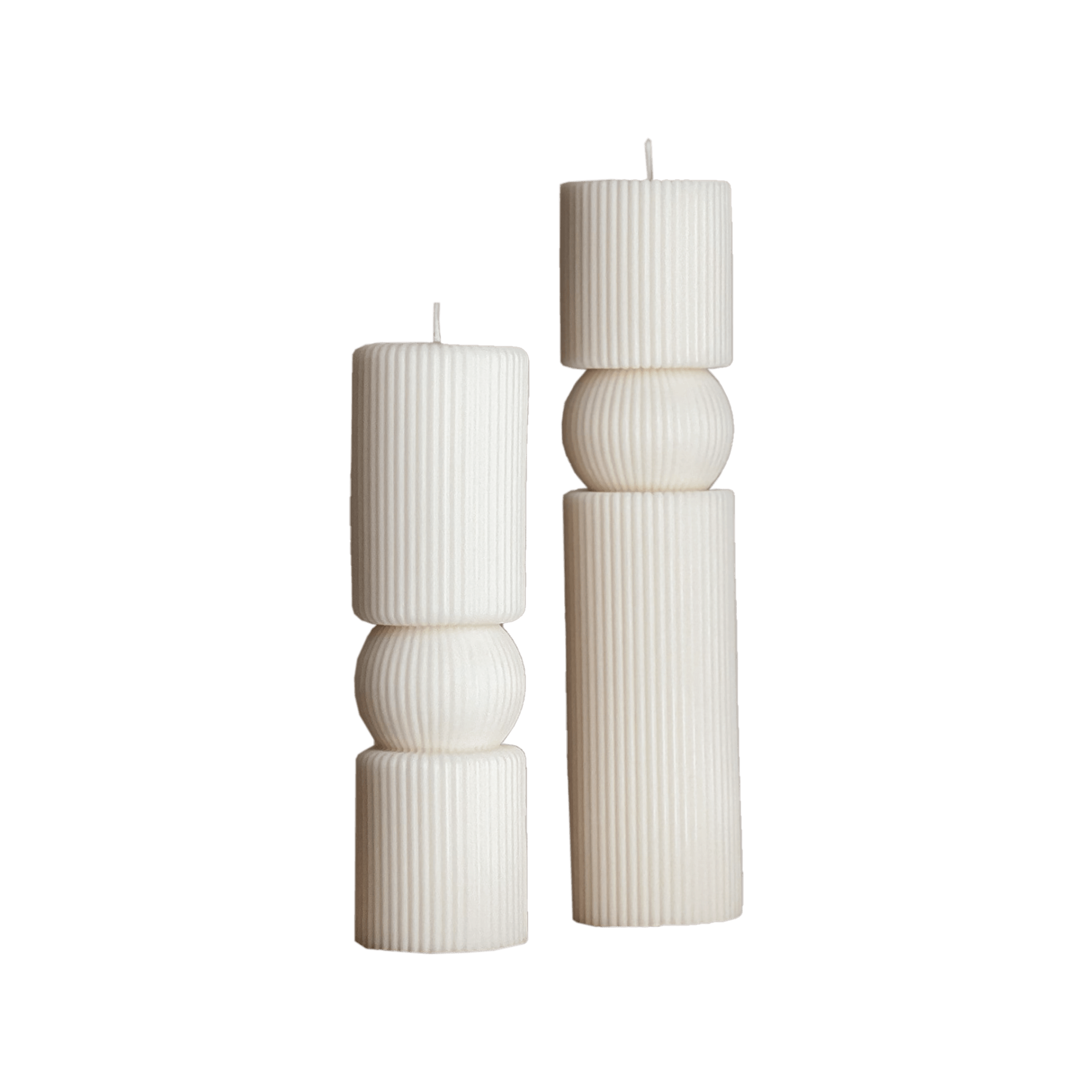 Roman Ribbed Pillar Candle