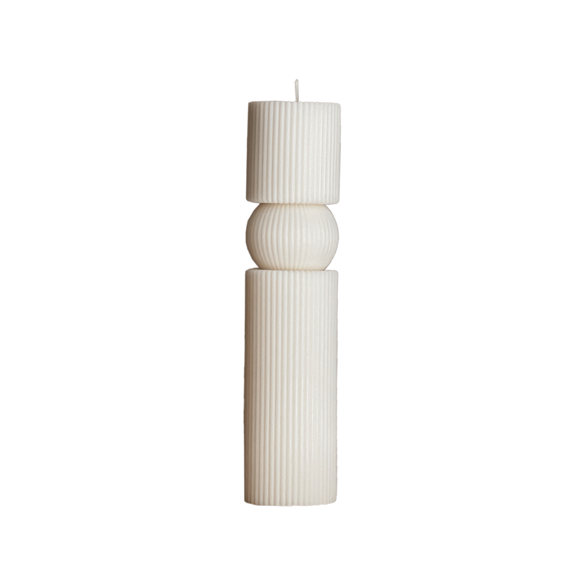 Roman Ribbed Pillar Candle