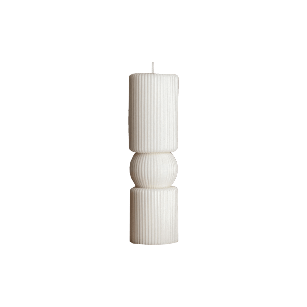 Roman Ribbed Pillar Candle