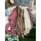 Romance Novel Heroine Stemmed Flowers Embroidered Lace Small Shawl Scarf or Shrug by The Bullish Store
