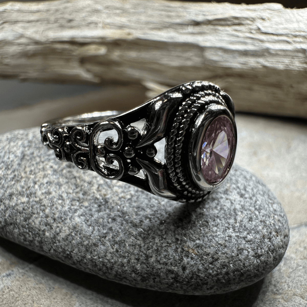 Romantic Celtic Knot Ring in Sterling Silver Ring La Vie Bien Romantic Celtic Knot Ring in Sterling Silver