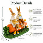 Romantic Easter Bunny Pair on Carrot with Chicks Spring Decor 6.3 Inches Tall Easter > Figurines > Bunnies La Vie Bien Romantic Easter Bunny Pair on Carrot with Chicks Spring Decor 6.3 Inches Tall