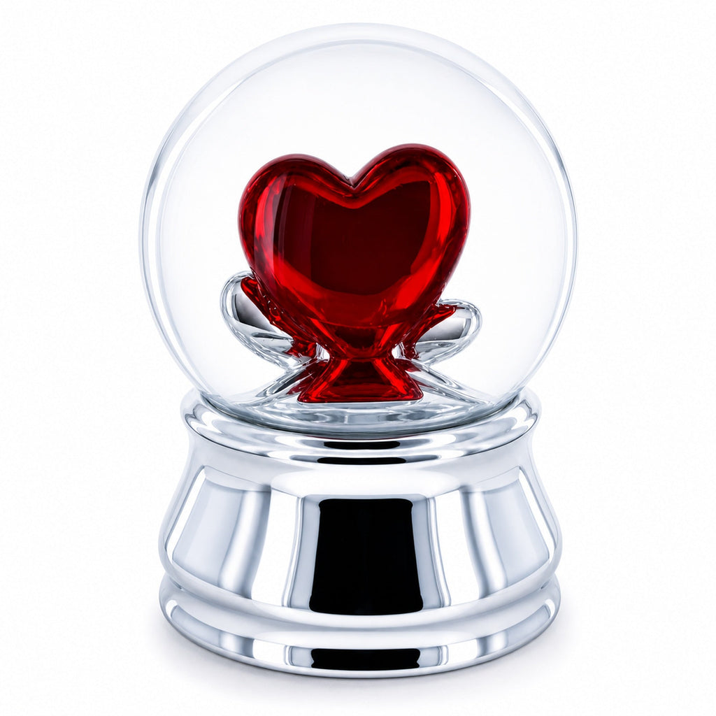Romantic Red Heart in Love Glass Musical Water Snow Globe Snow Globes > Love La Vie Bien Romantic Red Heart in Love Glass Musical Water Snow Globe