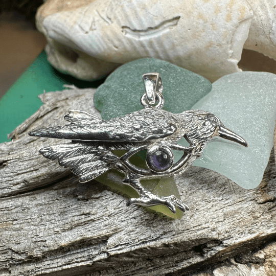 Rona Raven Necklace in Sterling Silver Pendant La Vie Bien Rona Raven Necklace in Sterling Silver