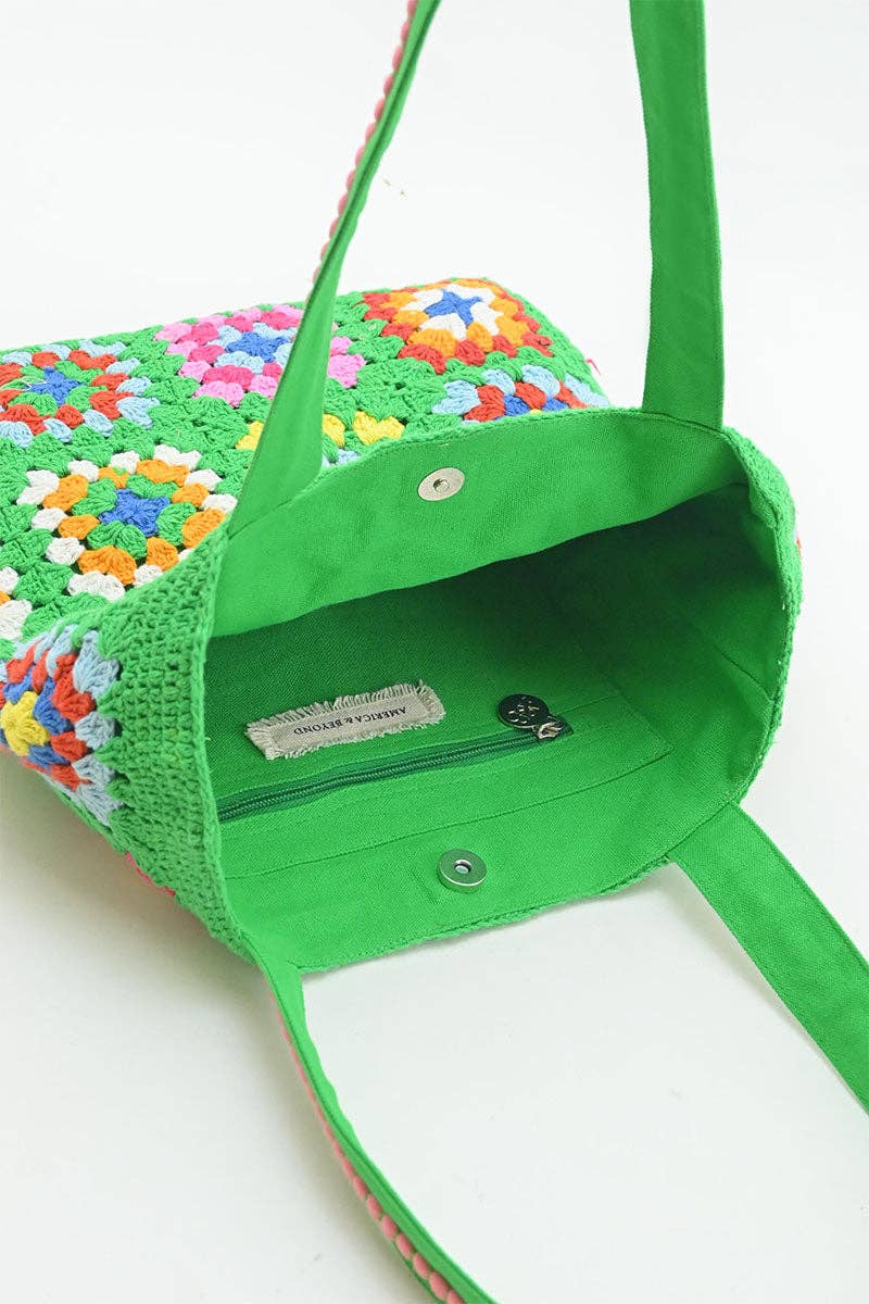 Rooted Radiance Crochet Tote - Sustainable Fashion Accessories La Vie Bien Rooted Radiance Crochet Tote - Sustainable Fashion