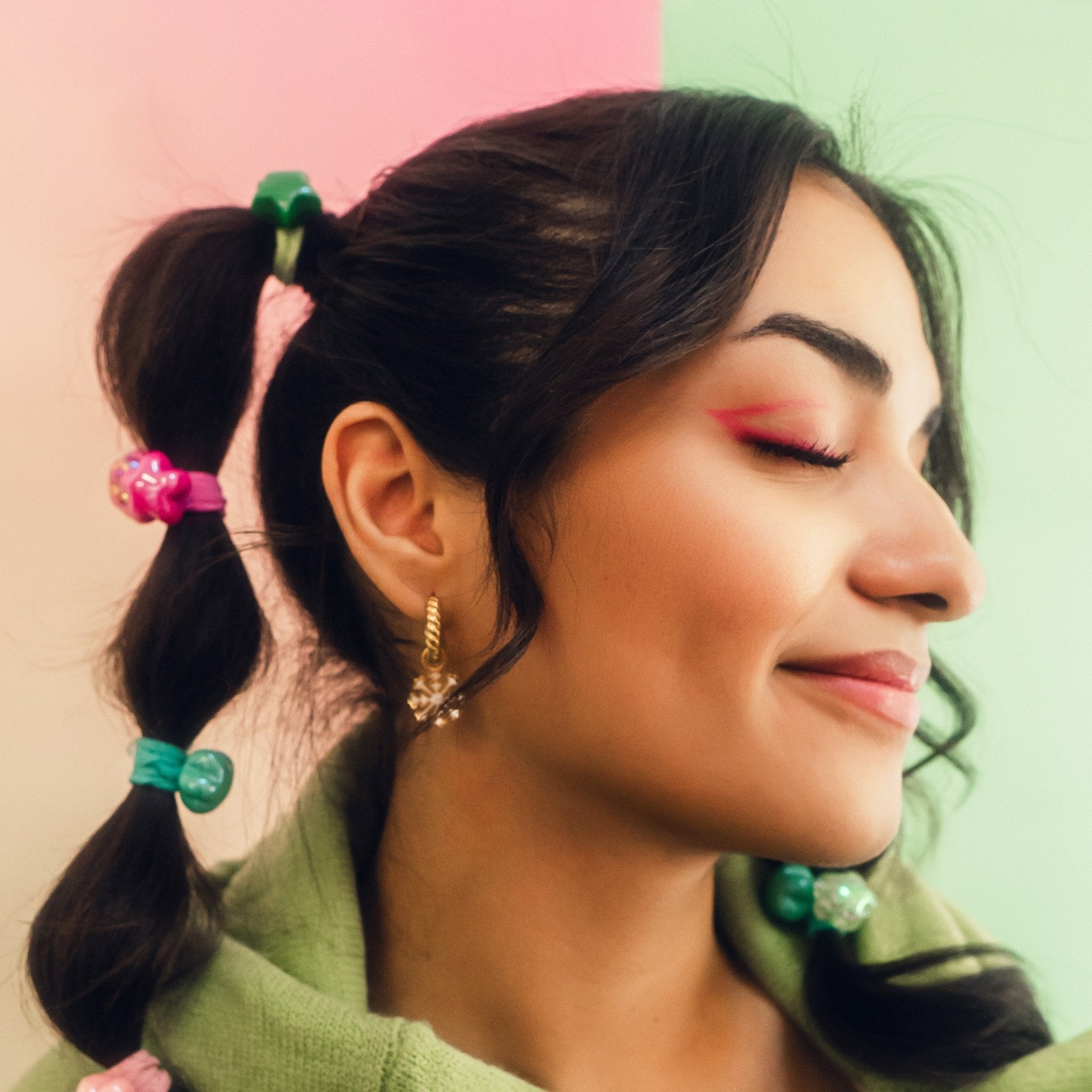 Rope Chunky Rounded Huggie Hoop Earrings Chunky Rounded Huggie Hoops La Vie Bien Rope Chunky Rounded Huggie Hoop Earrings
