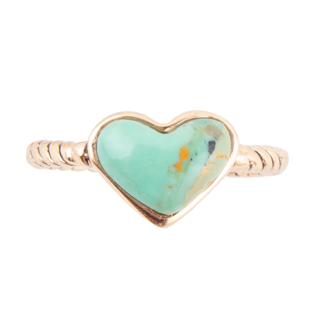 Rope My Heart Blue Turquoise and Golden Ring Rings La Vie Bien Rope My Heart Blue Turquoise and Golden Ring