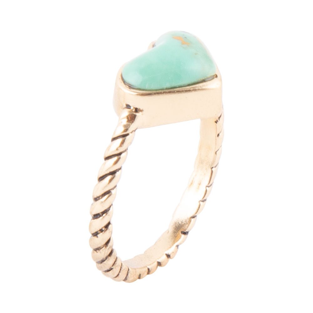 Rope My Heart Blue Turquoise and Golden Ring Rings La Vie Bien Rope My Heart Blue Turquoise and Golden Ring