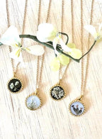 Floral Rope Bezel Necklace by AdoreJules Designs