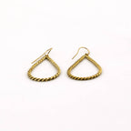 Rosa Brass Twisted Hoop Earrings Earrings La Vie Bien Rosa Brass Twisted Hoop Earrings