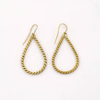 Rosa Brass Twisted Hoop Earrings Earrings La Vie Bien Rosa Brass Twisted Hoop Earrings