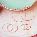 Rose Gold Hoop Earrings Earrings La Vie Bien Rose Gold Hoop Earrings