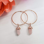 Rose Gold Petite Spikes Endless Hoop Earrings Crystal Earrings La Vie Bien Rose Gold Petite Spikes Endless Hoop Earrings