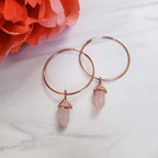 Rose Gold Petite Spikes Endless Hoop Earrings Crystal Earrings La Vie Bien Rose Gold Petite Spikes Endless Hoop Earrings