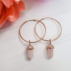 Rose Gold Petite Spikes Endless Hoop Earrings Crystal Earrings La Vie Bien Rose Gold Petite Spikes Endless Hoop Earrings