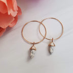 Rose Gold Petite Spikes Endless Hoop Earrings Crystal Earrings La Vie Bien Rose Gold Petite Spikes Endless Hoop Earrings