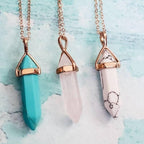 Rose Gold Spike Layering Necklace Crystal Necklaces La Vie Bien Rose Gold Spike Layering Necklace