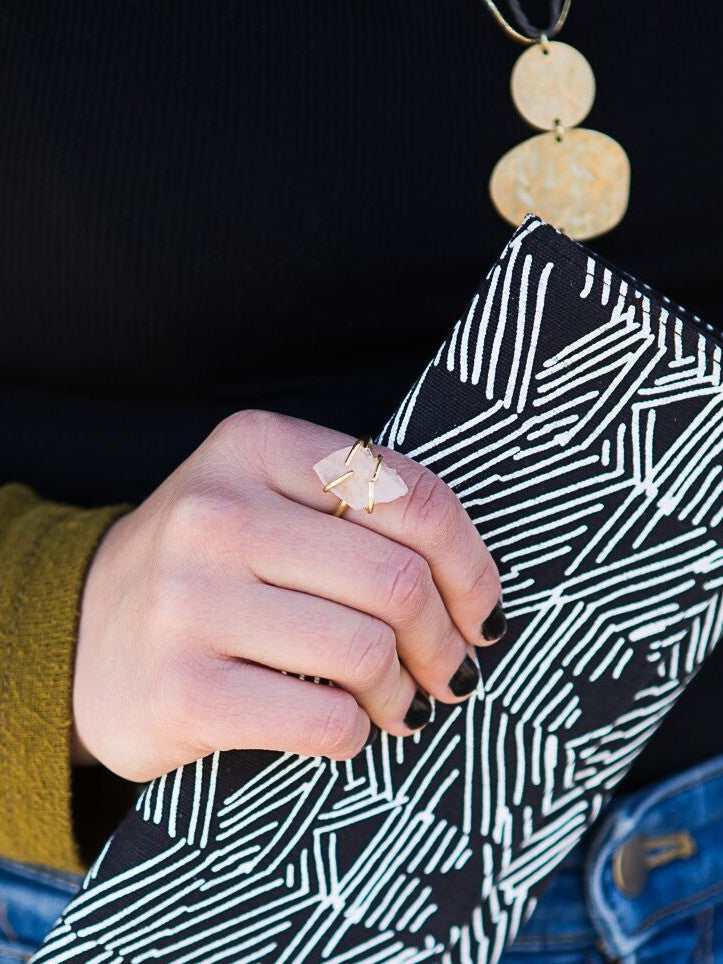 Rose Quartz Pronged Ring