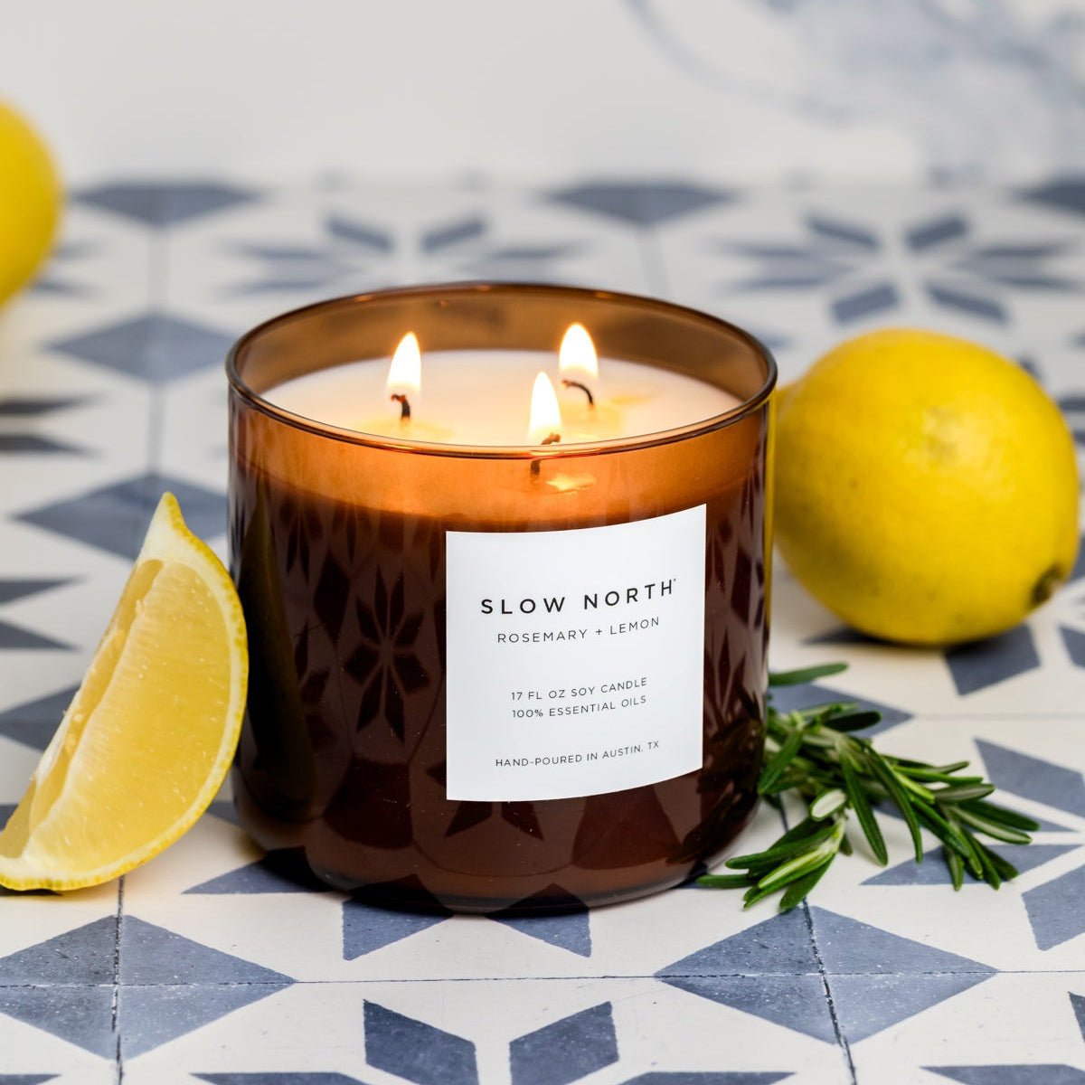 Rosemary + Lemon - Signature 3 - Wick Candle Signature 3 - Wick Candle La Vie Bien Rosemary + Lemon - Signature 3 - Wick Candle