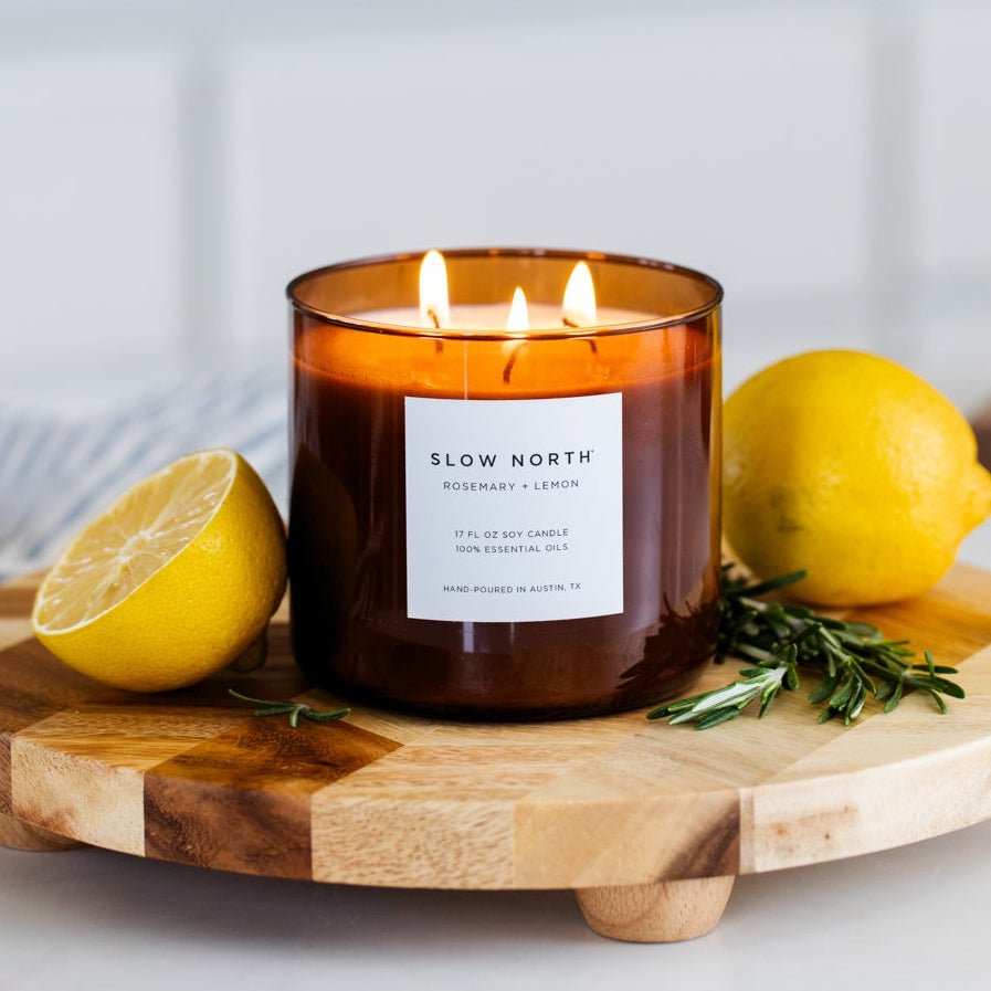 Rosemary + Lemon - Signature 3 - Wick Candle Signature 3 - Wick Candle La Vie Bien Rosemary + Lemon - Signature 3 - Wick Candle