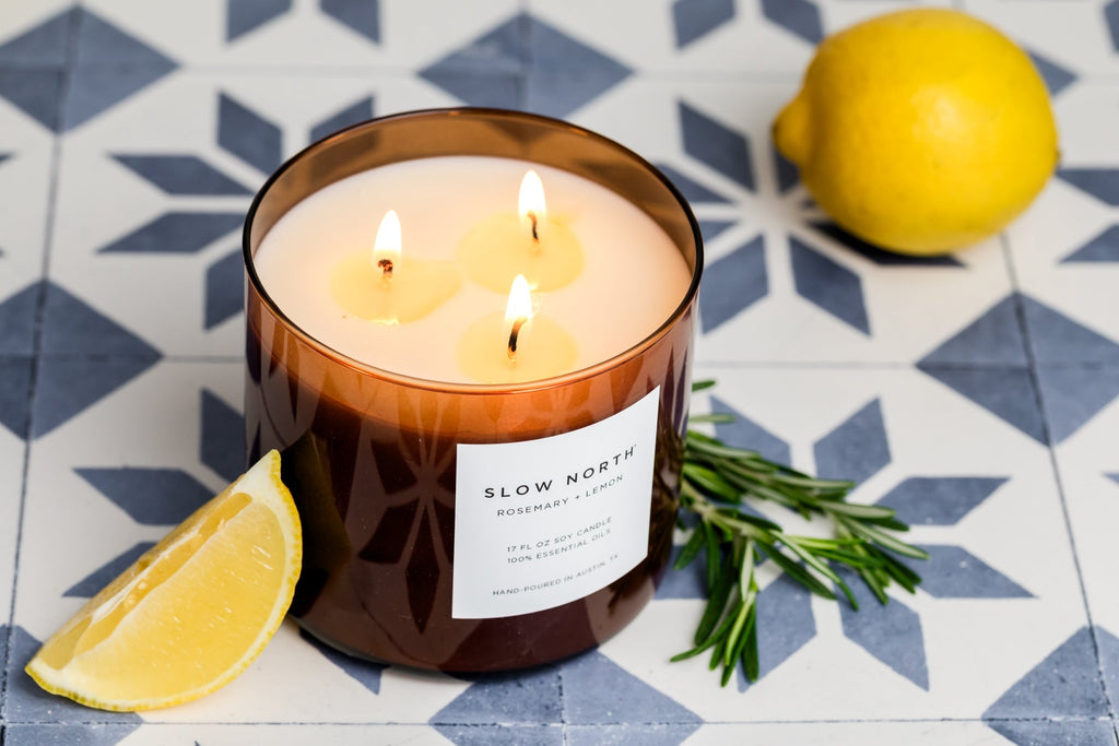 Rosemary + Lemon - Signature 3 - Wick Candle Signature 3 - Wick Candle La Vie Bien Rosemary + Lemon - Signature 3 - Wick Candle