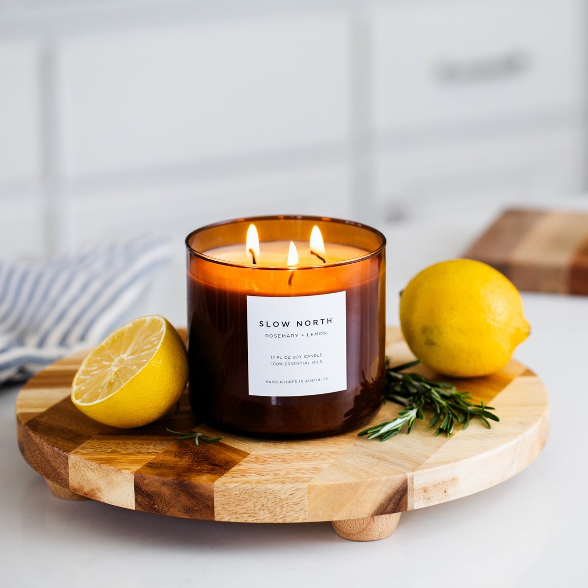 Rosemary + Lemon - Signature 3 - Wick Candle Signature 3 - Wick Candle La Vie Bien Rosemary + Lemon - Signature 3 - Wick Candle