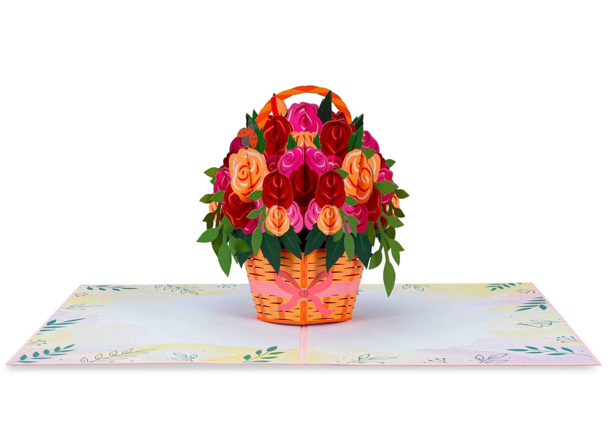 Roses Basket Pop Up Card by Paper Love