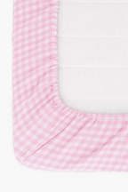 Rosey Pink Gingham Crib Sheet La Vie Bien Rosey Pink Gingham Crib Sheet