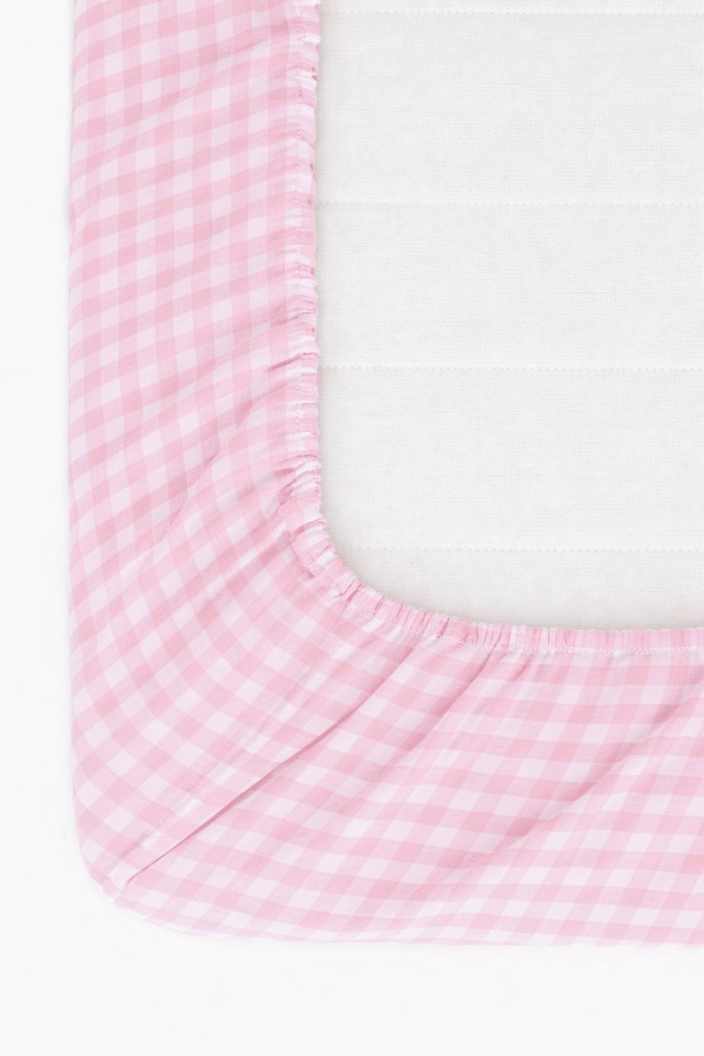 Rosey Pink Gingham Crib Sheet La Vie Bien Rosey Pink Gingham Crib Sheet