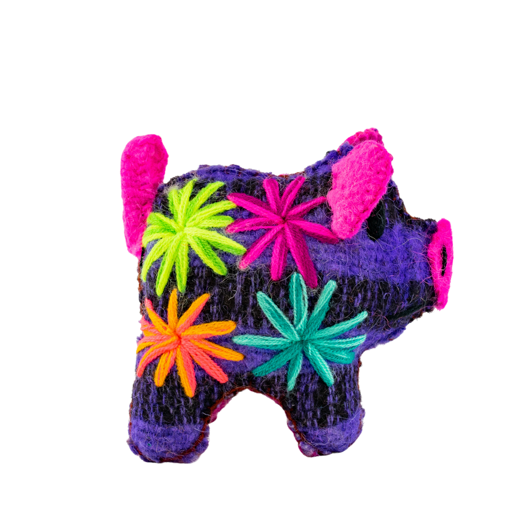 Rosie the Pig: Repurposed Wool Boho Decor - Mexico Decor La Vie Bien Rosie the Pig: Repurposed Wool Boho Decor - Mexico
