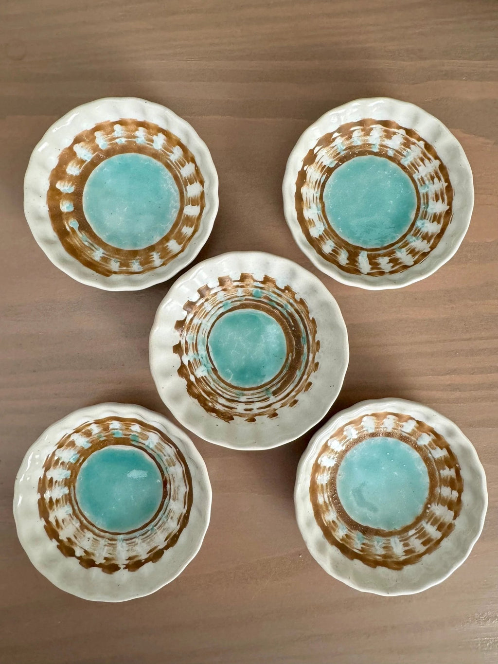 Round Ceramic Catch All Jewelry / Trinket Dish by Bespattered Facade