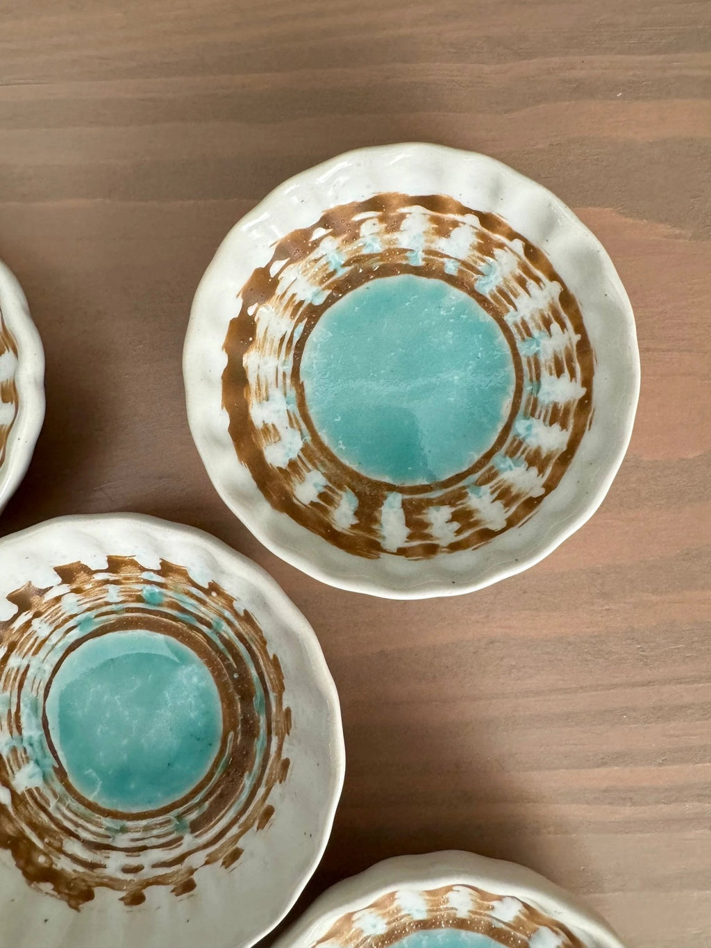 Round Ceramic Catch All Jewelry / Trinket Dish by Bespattered Facade