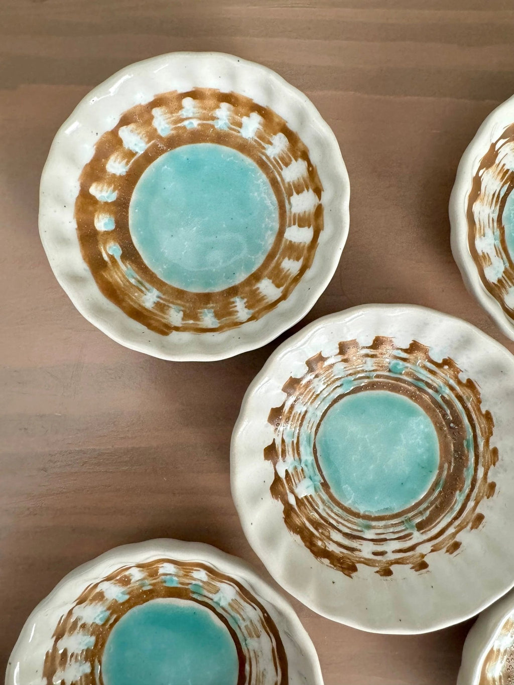 Round Ceramic Catch All Jewelry / Trinket Dish by Bespattered Facade
