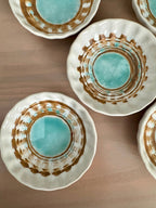Round Ceramic Catch All Jewelry / Trinket Dish by Bespattered Facade