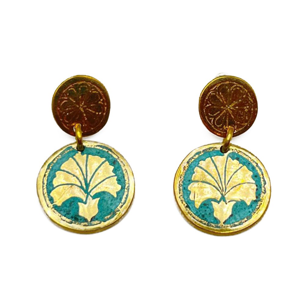 Round Earrings Brass earring La Vie Bien Round Earrings