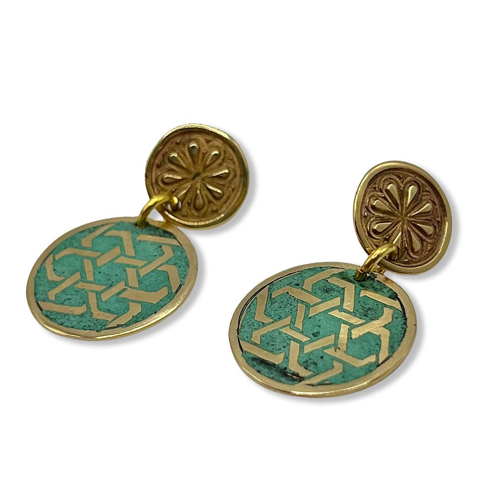 Round Earrings Brass earring La Vie Bien Round Earrings