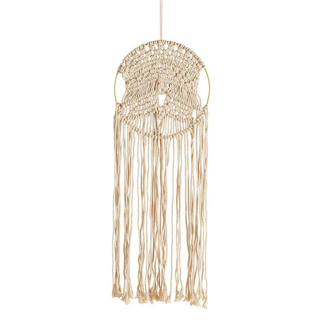 Round Hoop Macrame Bohemian Decor | Decorative Macrame Wall Hanging | 10" x 27.5" Decor La Vie Bien Round Hoop Macrame Bohemian Decor | Decorative Macrame Wall Hanging | 10" x 27.5"