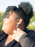 Round Horn Stud Earrings